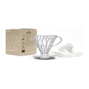 Hario V60 02 Dripper Şeffaf Plastik ve 40’lı Filtre Kağıdı Seti