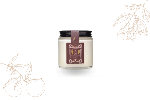 PATCHOULİ-YLANG YLANG-PORTAKAL-LİMON UÇUCU YAĞLI ŞEFFAF CAM SOYALI MUM