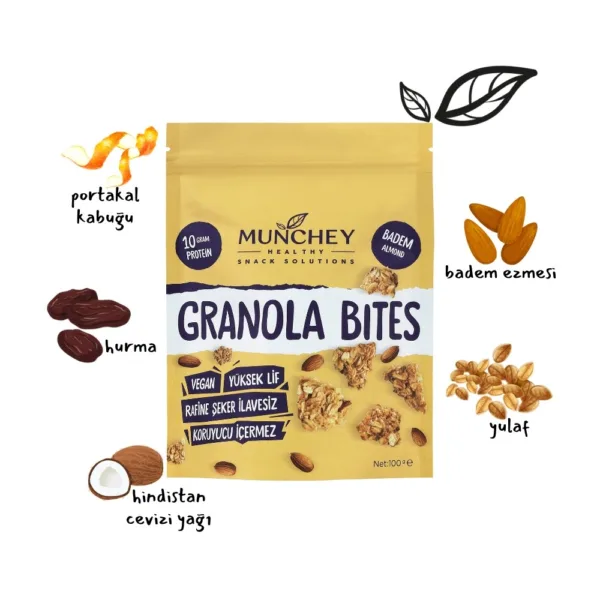 100gr Granola Bites Badem