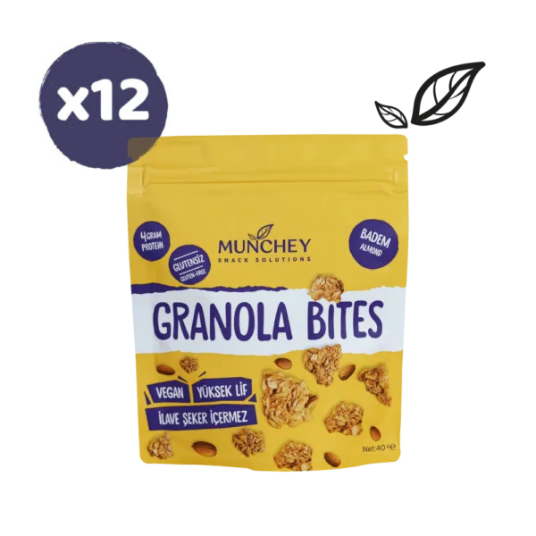 40gr 12'li Granola Bites Badem