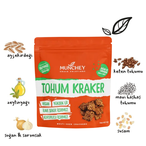 40gr 3'lü SoğanSarımsaklı Tohum Kraker