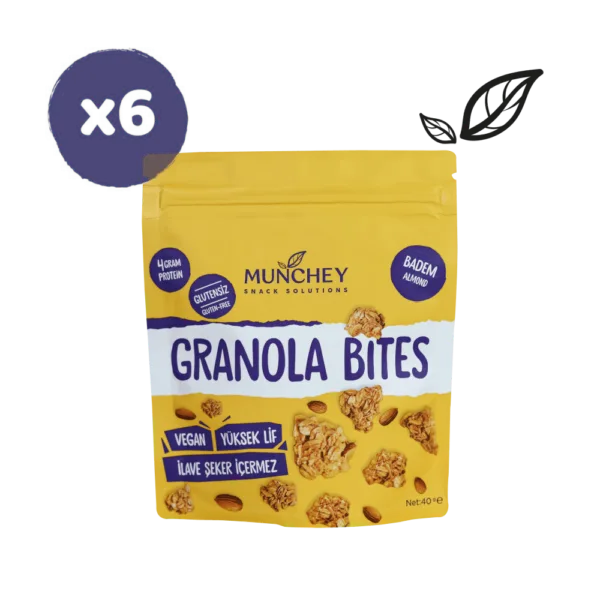 40gr 6'li Granola Bites Badem