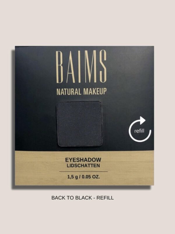 Baims Eyeshadow Quad Palette-Dörtlü Göz Farı Yeniden Dolum 100 Back to Black - Vegan Makyaj